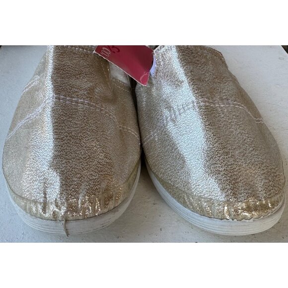 Mix & Co. Brand Metallic Glittery Beige Color Canvas Shoes Women's Size 9 NWT - Picture 13 of 15